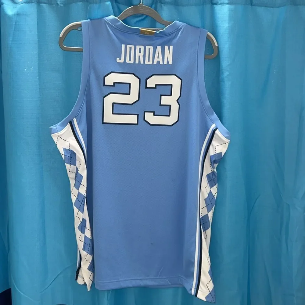 Jordan UNC Tar Heel jersey blue white